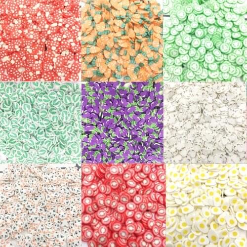 100g Eggplant Cabbage Carrot Slices Polymer Hot Clay Sprinkle for DIY Nail Art Phone Decorations MaterialAccessoires