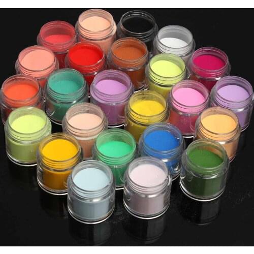 24 Color Jumbo Fine Shiny Glitter Nail Art Kit Acrylic UV Powder Dust Tip 3D DIY Nails Art Powder