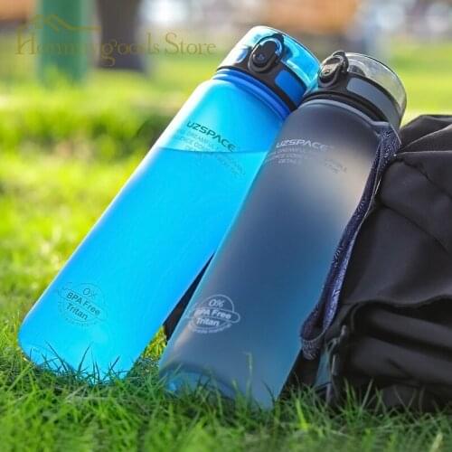 500ML-1000ML Hot Sports Water Bottle Protein Shaker Outdoor Travel Portable Leakproof Drinkware Plastic My Drink Bottle Free