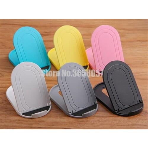500pcs Universal Portable Foldable Table Plastic Stand Holder Folding Adjustable Phone Bracket Holder for iphone XS max