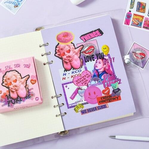 60pcs/set Sweetheart Bear Retro Cartoon Character Sticker Decoration Journal Happy Planner Diary Stickers Kawaii Stationery