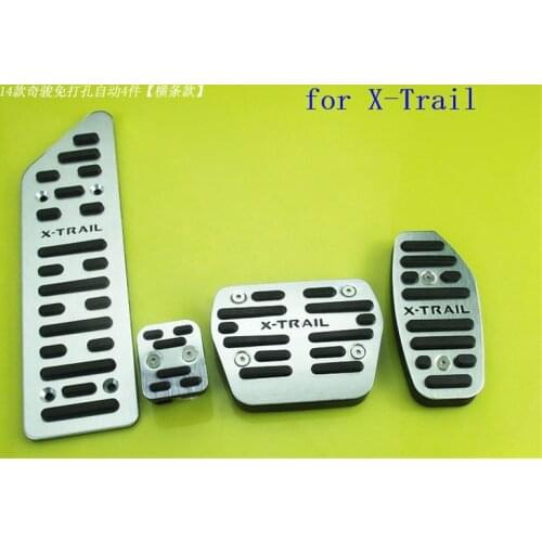 Aluminum alloy free punch brake pedal accelerator pedal Clutch pedal for X-Trail X Trail T32 2014-2018 Car styling