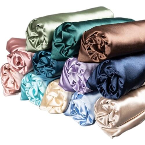 Stretch Silky Satin Fabric by the meter,Charmeuse Satin Fabric,Bridal Wedding Dress Fabric, Black,White,Navy,Green,Pink,Red,Grey