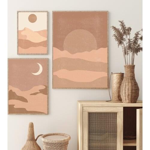 Bohemia Abstract landscape Desert Art Canvas Painting Wall Art Prints Posters and Pictures for Living Room Home Boho Wall Decor