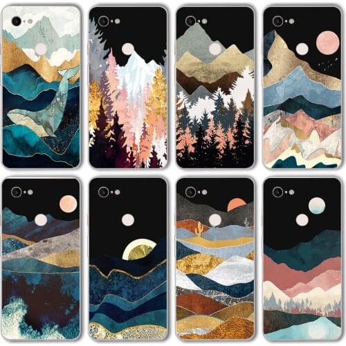 Ciciber Funda Case for Google Pixel 5 4 3 2 XL Luxury Fashion Ink painting Vogue Soft Silicone for Google Pixel 4a 3a XL Coque