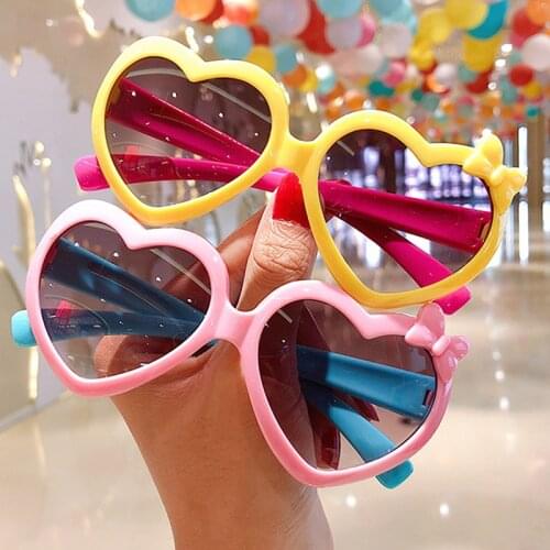 Heart Kids Fishing Sunglasses Eyewear Children Cartoon Sun Glasses Frame Girls Boys Baby Eyeglasses Fashion UV Driver Goggles