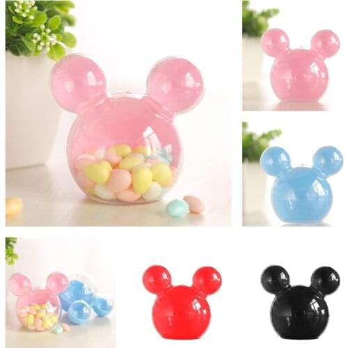 Disney Mickey Mouse shape food grade plastic box candy dessert box storage box birthday gift packaging multi-purpose recycling
