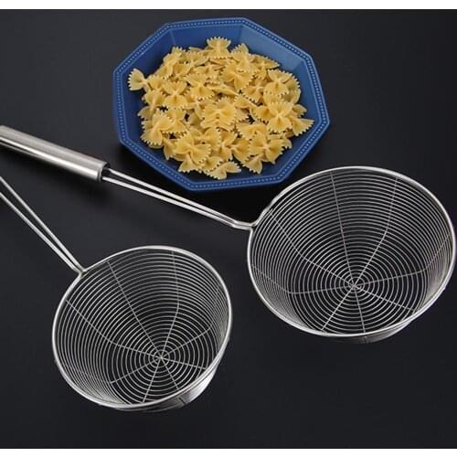 Colander Stainless Steel Mesh Strainer Spoon Frying Oil Colander Cookware Kitchen Cooking Tool