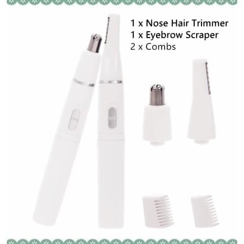 2 In 1 Electric Nose Ear Trimmer Shaving Hair Removal Eyebrow Shaver Hairs Razor For Men Women
