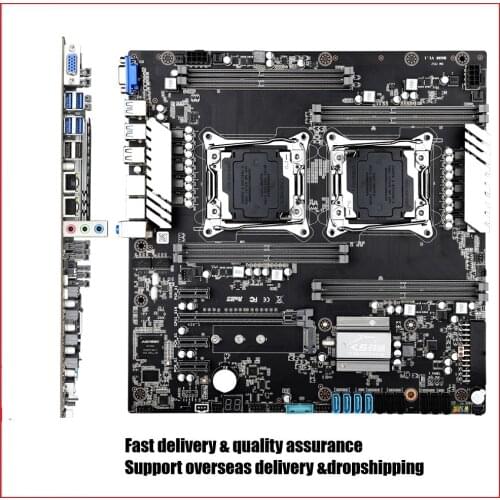 Dual CPU LGA 2011-3 E5 V3/V4 DDR4 X99 Mining Motherboard Socket Support Mining China Coins USB3.0 10* SATA3.0 NVME M.2 8* DDR4