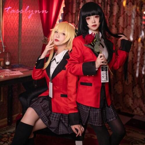 Anime Kakegurui Cosplay Costume Jabami Yumeko Cosplay Costume Japanese High School Uniform Girl Clothes Women Suits High Quality