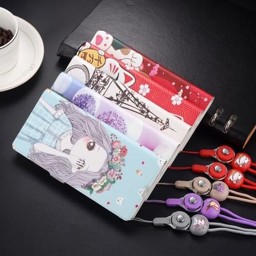 Cute Painted Flip Wallet Stand Leather Case For Xiaomi Redmi 9A 9 Mi 10T Pro Back Case