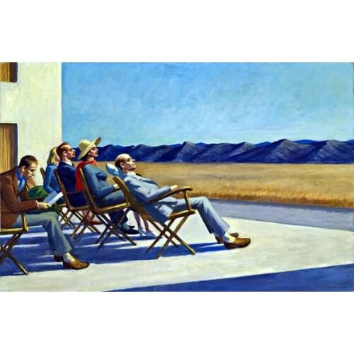 People in the Sun by Edward Hopper. Life Art Film Print Silk Poster Home Wall Decor 24x36inch