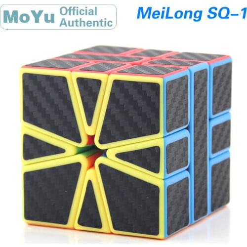MoYu MeiLong SQ-1 Magic Cube SQ1 Carbon Fibre Sticker Square-1 Square 1 Neo Speed Cube Puzzle Antistress Educational Toys