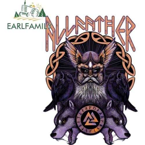 EARLFAMILY 13cm x 9.3cm for Allfather Car Stickers Scratch-proof Personality Decal Motorcycle Helmet Graphics for Vehicle Bumper