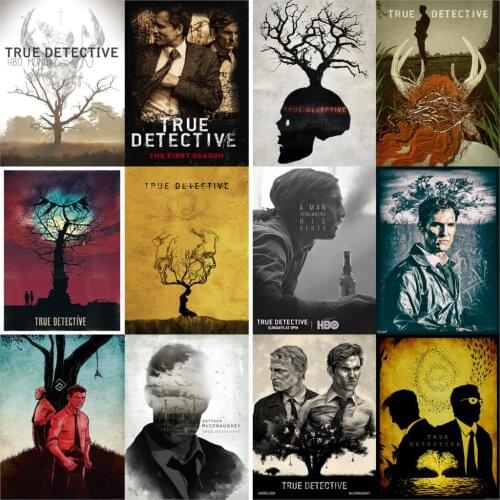 True Detective Posters White Coated Paper Prints High Definition Vivid Color Home Decoration Bedroom Bar free shipping