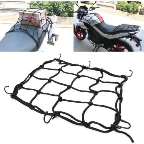 2021 New High Elastic Motorcycle Mesh Bike 6 Hooks Hold down Fuel Tank Luggage Mesh Web Bungee Black Bike 6 Hooks stylin
