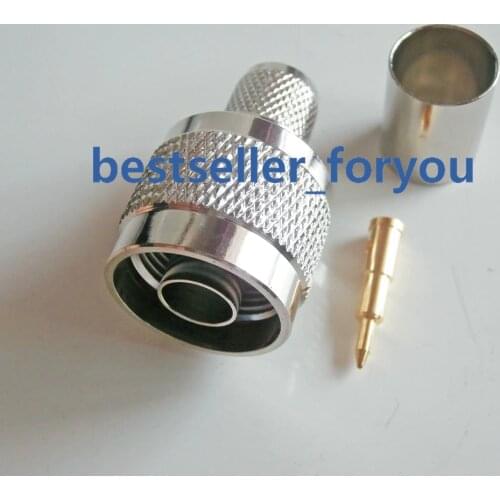 N Male Plug Crimp RG8 RG213 LMR400 50-7DFB Cable RF Connector