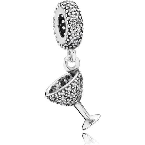 Authentic 925 Sterling Silver Night Out Hanging Charms Fit Original Bracelet For Women DIY Jewelry S925 pan Beads