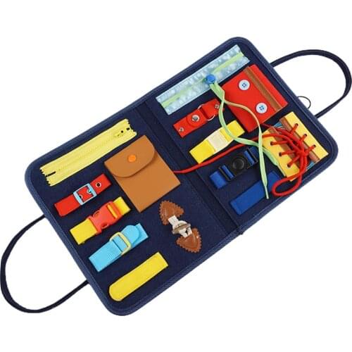 Busy Board Montessori Toys Activity Board Educational Learning Toys For Children Comes With Different Buckles For Children