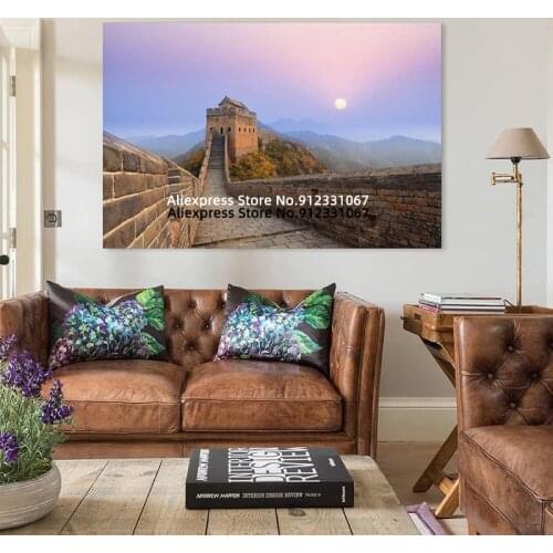 Great Wall of China Beijing Mountain Landscape Sunset Room Decor Wall Decor Painting Poster Painting Canvas Wall Art Home Decor