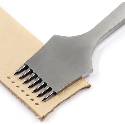 3.38/3.85/4.0mm High Quality Leather Stitching Prong Die-steel Chisel Leather Pricking Lron Sharp Leather Punching DIY Tool 2/7