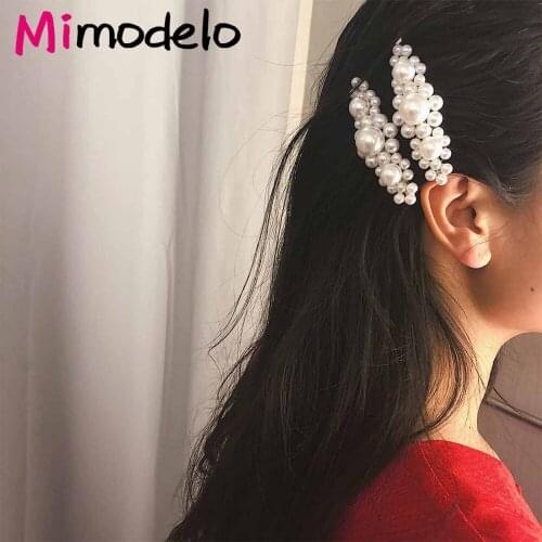 1 Pcs Fashion Pearl Flower Hair Pins Women Girls Barrettes Hair Clip Clamp Jewelry Styling Tools Women Hair Accessories