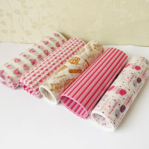 50Pcs Wax Paper Disposable Food Wrapping Greaseproof Packaging Paper Sandwich Hamburger Wrapper Baking Packaging Paper