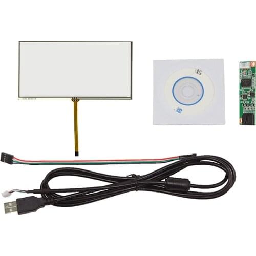 6.5inch Film to Film 4Wire Resistive 155x89mm Touch Screen Panel with USB Controller Kit For Car DVD GPS