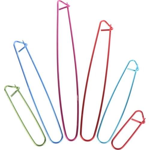 6Pcs Multi-color Marker Stitch Holder Needle Clip Craft Safety Pins Knitting Crochet Weaving Sewing Tools