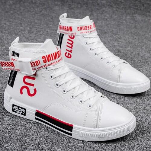 Basic Spring and Autumn High-top Mens Flat Canvas Shoes Black Fabric Rubber Mens Sneakers Lace Up Lightweight Mens Casual Shoes