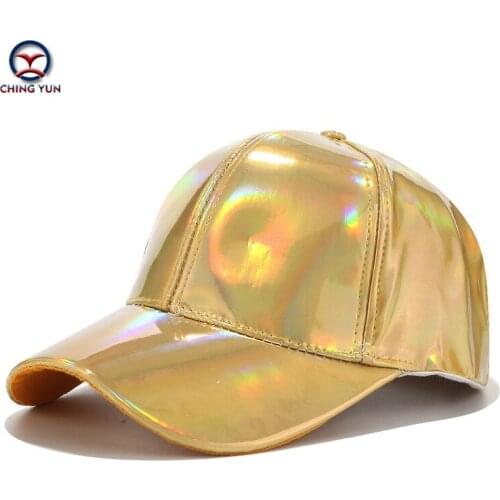 New Baseball cap Light version laser Baseball hat high quality all-match unisex Street Fashion PU Outdoor sun-protection Caps