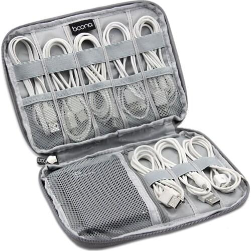 Digital Storage Bag Usb Cable Organizer Earphone Wire Bag Pen Power Bank Travel Kit Case Pouch Zip Lock Plastic Bags Organizer