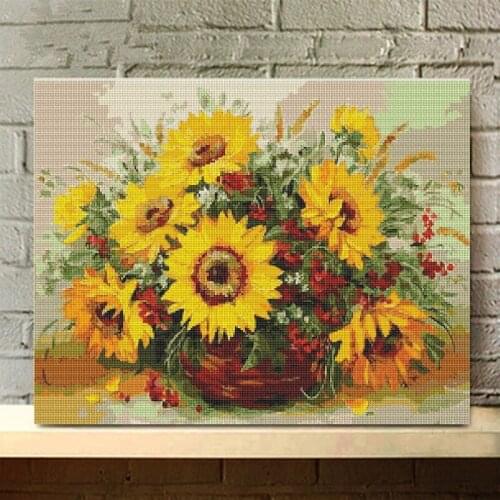 Flowers DIY Full Painting Diamond Embroidery Christmas Craft Cross Stitch Home Decor