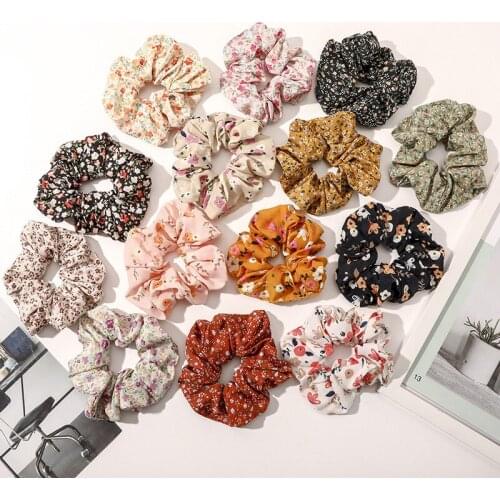 Ten Styles Colorful Floral Hair Band Hair Rope Bow Headwear Rubber Band Female Tie Head Spring Tying Headband The New