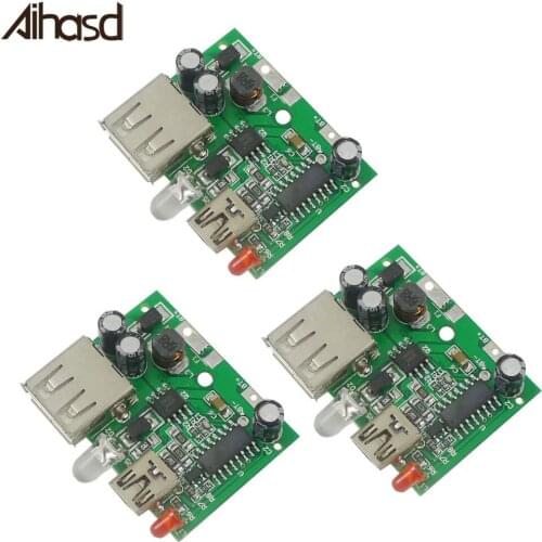 DIY 3V Turn 5V 2A 18650 Battery Mobile Step-Up Power Supply Module Circuit Board 3PCS/LOT
