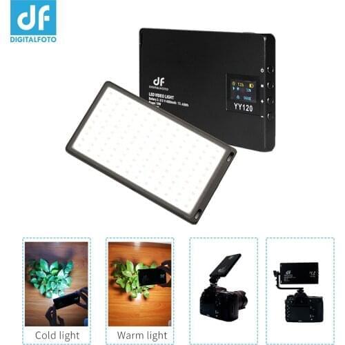 DF DIGITALFOTO 10W Bi-Color LED Video Light Ultra Thin Panel Light 3300K-5600K for Vlogging Video Wedding Photography Lighting