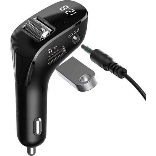 Car FM Transmitter Bluetooth 5.0 Handsfree Wireless Car Kit Dual USB Car Charger Auto Radio FM Modulator MP3 Player