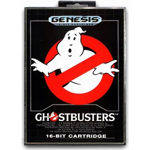 Ghostbusters with Box for 16 bit Sega MD Game Card for Mega Drive for Genesis Video Console