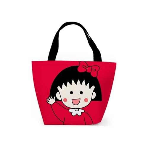 IVYYE Chi-bi Maruko Red Fashion Customized Lunch Bags Cartoon Tote Warm Storage bag Portable Girls Unisex New