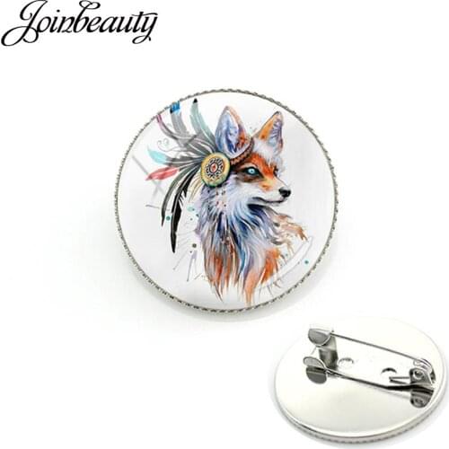 JOINBEAUTY Flower Fox Brooch Woodland Creature wild animals Pins elegant charming winter style kids girls women jewelry A268