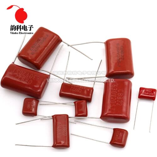 10pcs 630V 223 333 473 683 104 154 224 334 335J 474 564 684 824 105 102 222 472 332 103 153 155 205 225 J CBB Capacitor 1UF 10NF