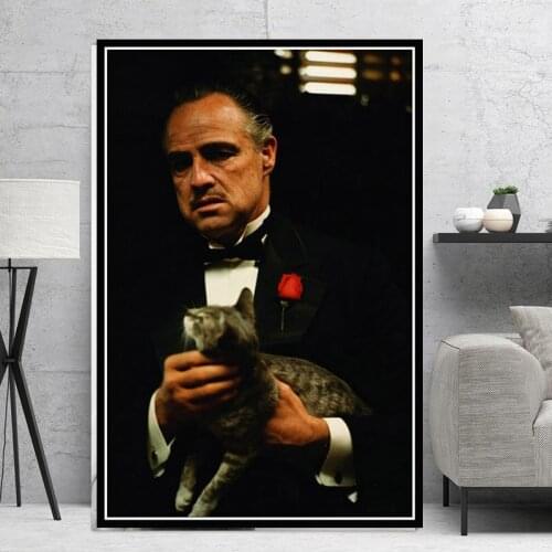 The Godfather Hot Movie Posters and Prints Classic Gangster Actor Canvas Painting Wall Art Picture for Living Room Decor Cuadros