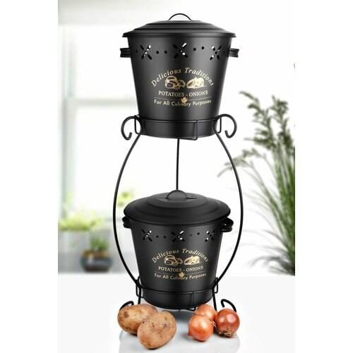 Kitchen Chef Wrought Iron Lux Layer Large Potatoes and Onions KOVASIKC-00000196