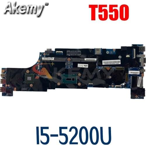 Laptop motherboard For LENOVO Thinkpad T550 Core SR23Y I5-5200U Mainboard 00UR081 00JT394 13251-1 N16S-GT-S-A2