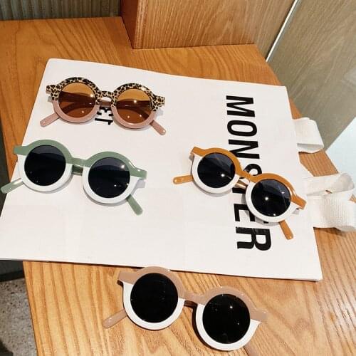 Fashion Retro Round Kids Sunglasses Boys Girls Sun Glasses Vintage Chirldren Sunglasses Colorful Baby Shades UV Goggles