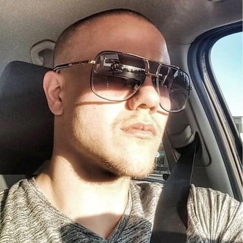 2020High Quality Luxury Fashion Pilot style oversized mens sunglasses brand designer superstar driving grandmaster man UV400