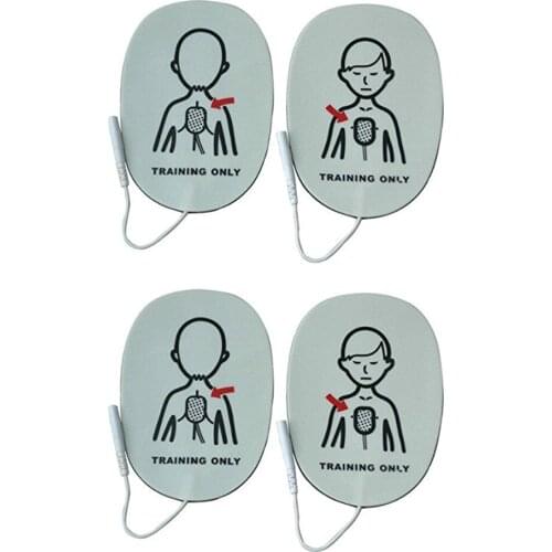 4 Pieces AED Training Device Patches First Aid Training Replacement Pads Child Training Universal Trainer