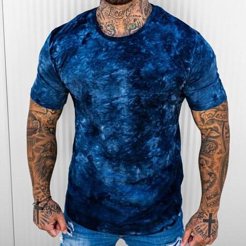 2021 Summer New Mens Short-sleeved T-shirt European Popular Logo Fashion Round Collar T-shirt