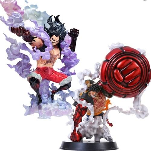 One Piece Anime Monkey D Luffy Gear 4 Snake Form Battle Statue PVC Standing Posture Luffy Action Figure Collectible Model Toys